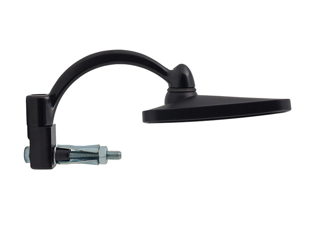 Mirror, Bar End, Rectangular, Black