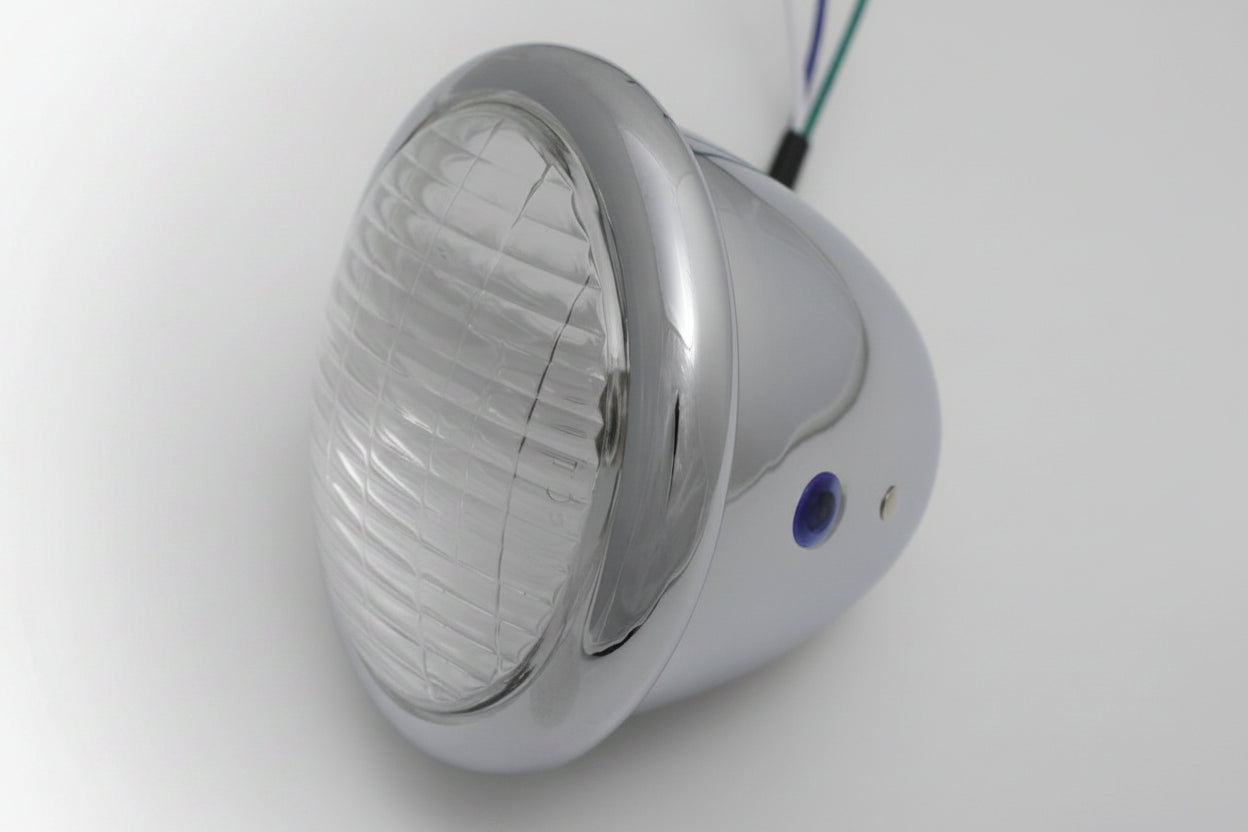 Headlight, 4.5" Bottom-mount, Chrome