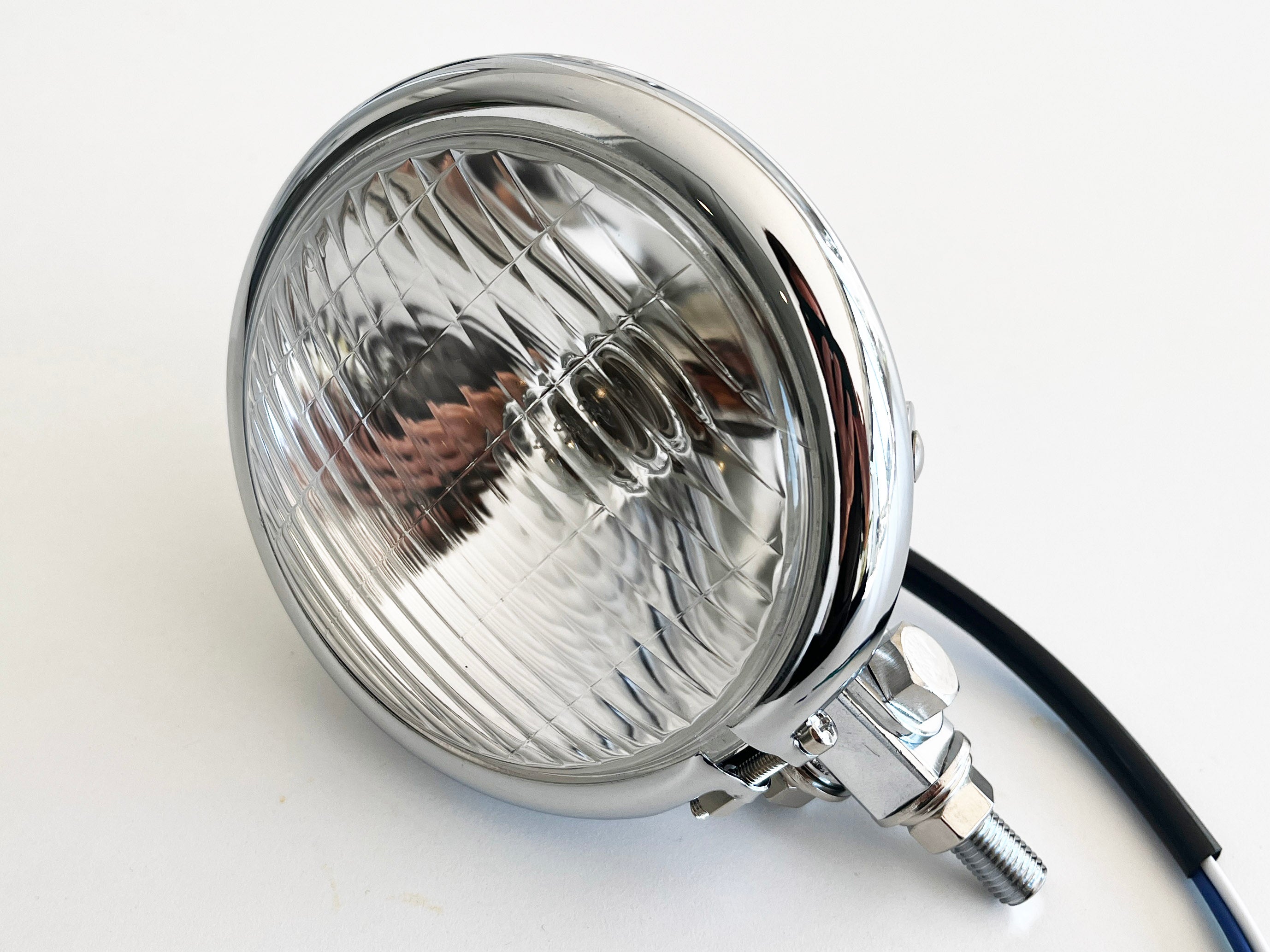 Headlight, 4.5" Bottom-mount, Chrome