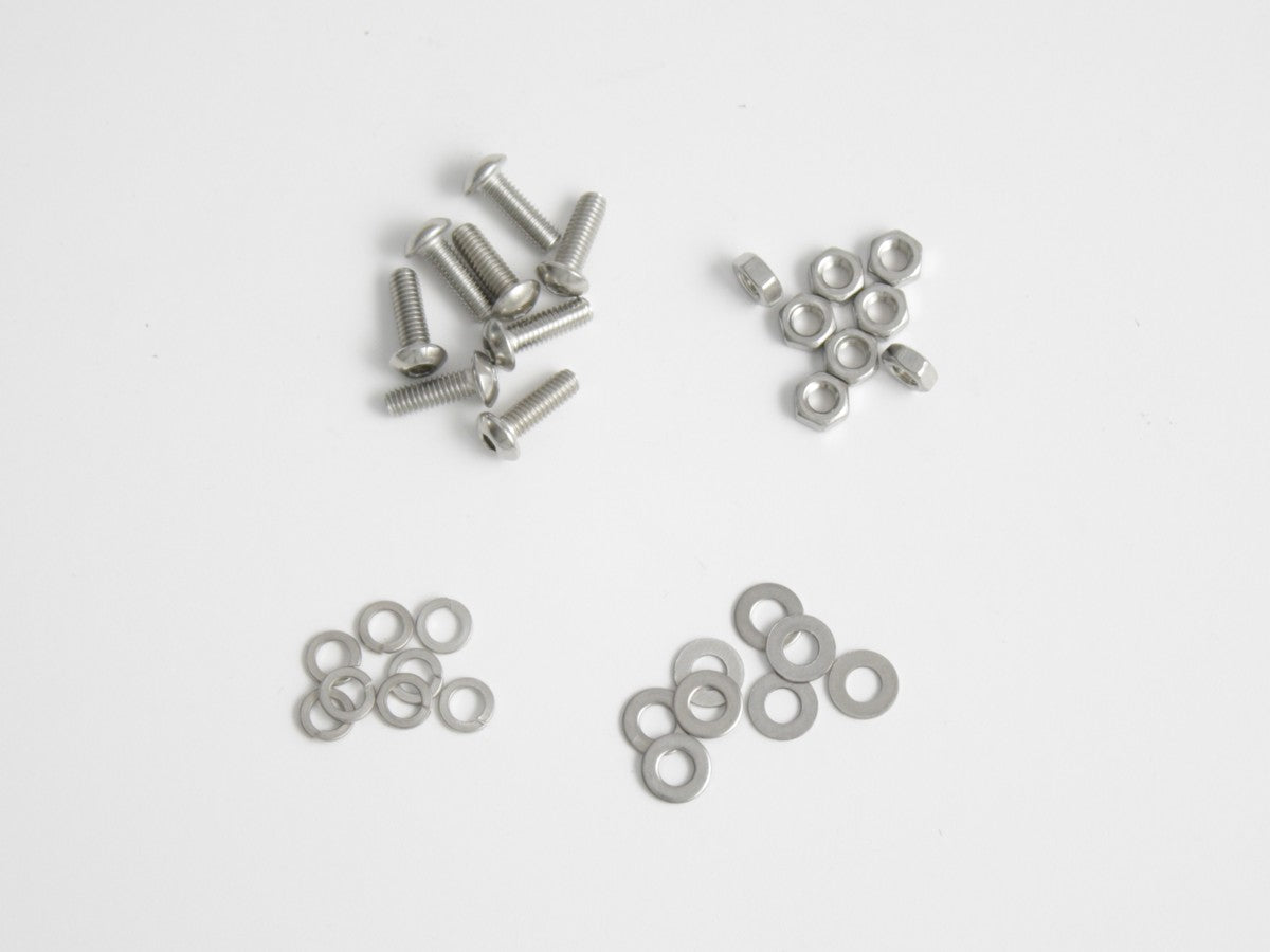 Button Head Cap Screw Set with Nuts, Stainless Steel, M4 - M6