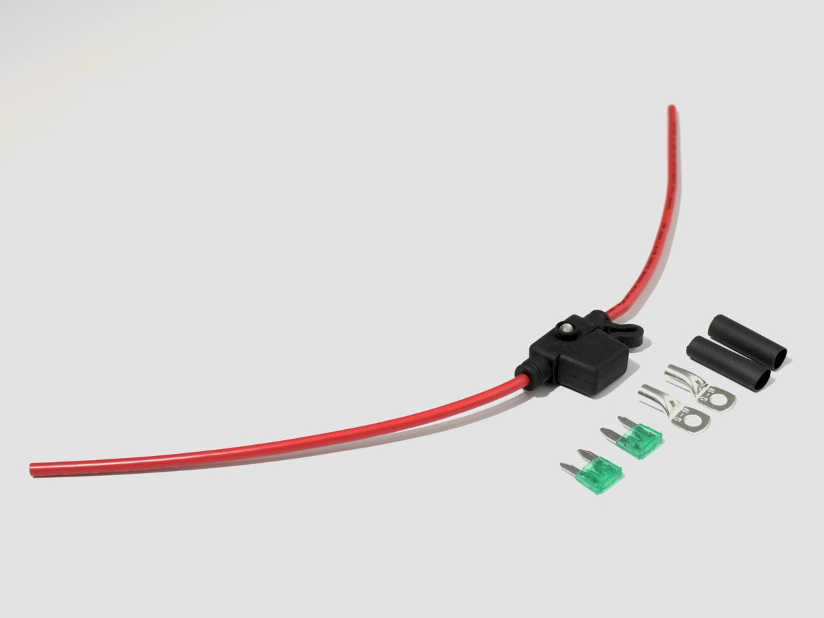 Fuse Holder, Inline, Pre-Wired, 30A Blade with LED