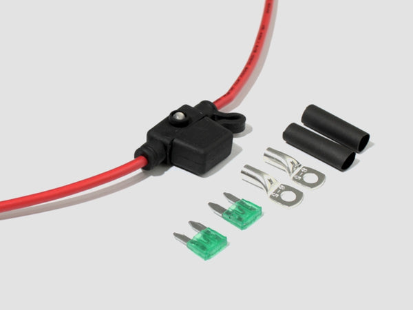 Fuse Holder, Inline, Pre-Wired, 30A Blade with LED