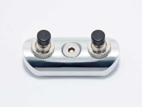 Switch Block, Low Profile, Chrome (button X2)