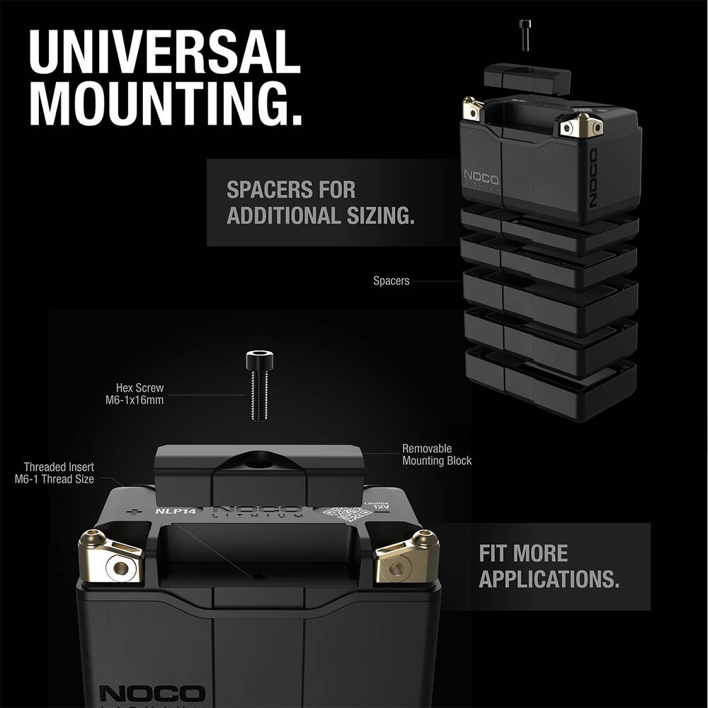 NOCO Lithium Battery, NLP14, 500CCA