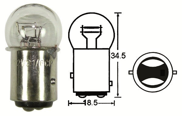 Tail Light Bulbs, BAY15D Small Head, 2-pack