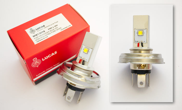 LED Headlight Bulb, P45T, Lucas