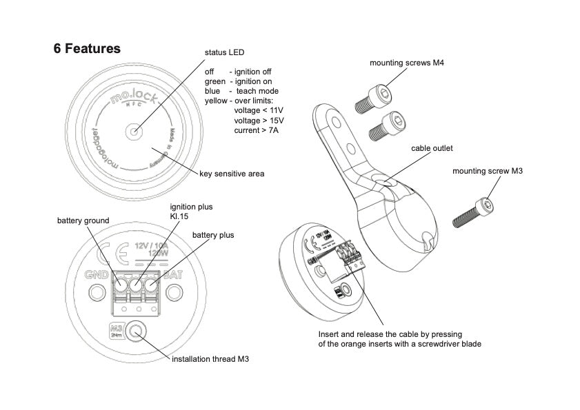 Motogadget mo.lock NFC Digital Ignition Lock