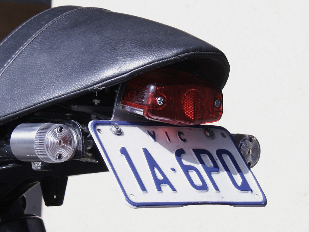 Tail Light, 525 Lucas-Style with Number Plate Bracket