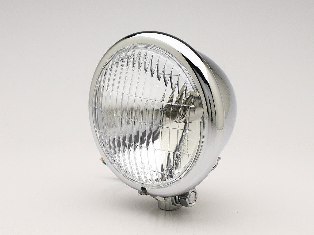 Headlight, 4.5" Bottom-mount, Chrome, DOT