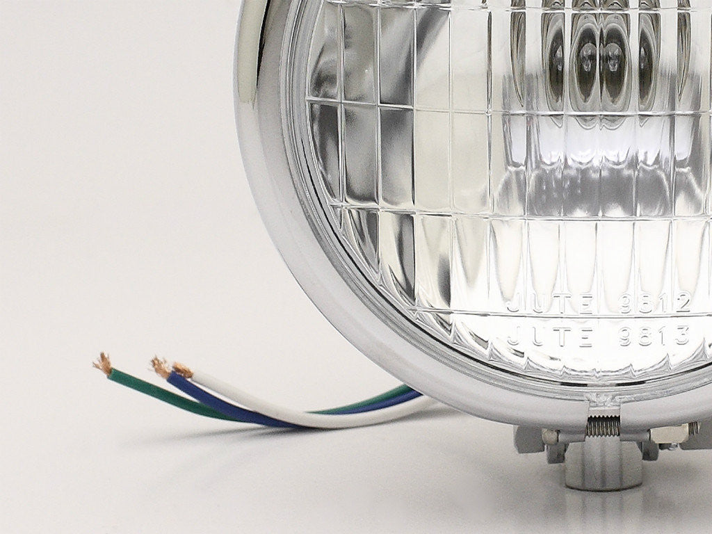 Headlight, 4.5" Bottom-mount, Chrome