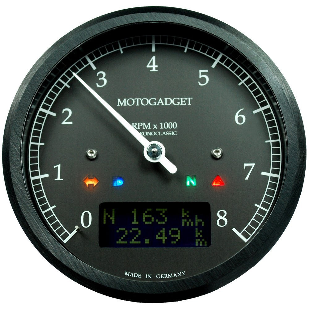 Motogadget Chronoclassic, Black Bezel, DarkEdition