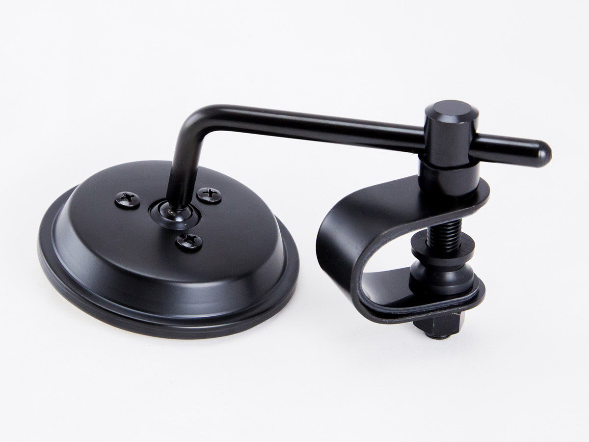 Mirror, 3" Round, Universal, Clamp-type, Black