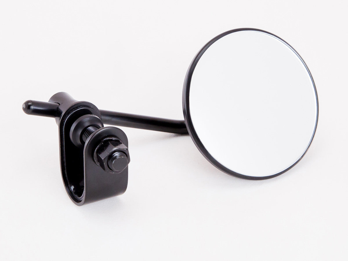 Mirror, 3" Round, Universal, Clamp-type, Black