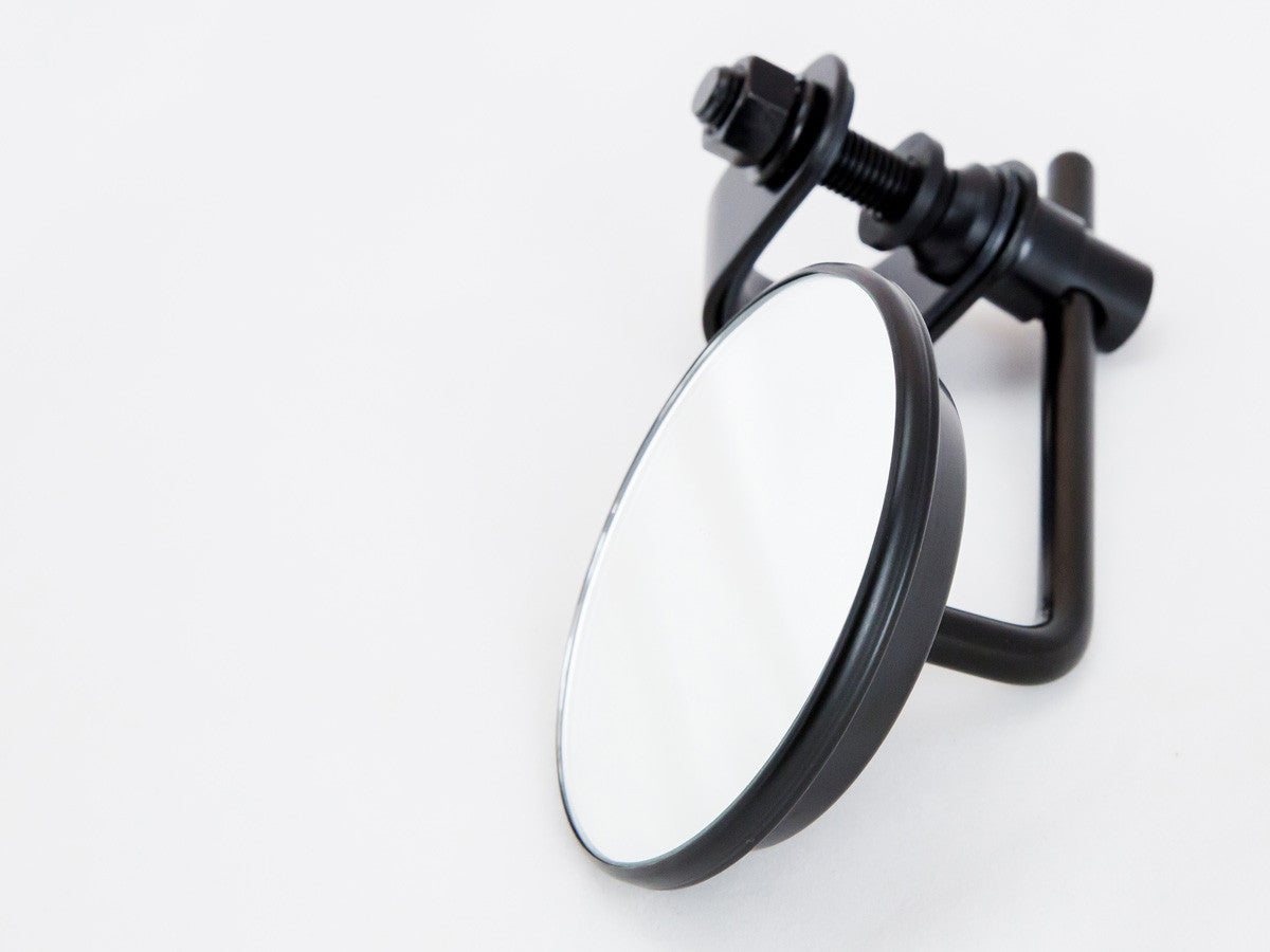 Mirror, 3" Round, Universal, Clamp-type, Black